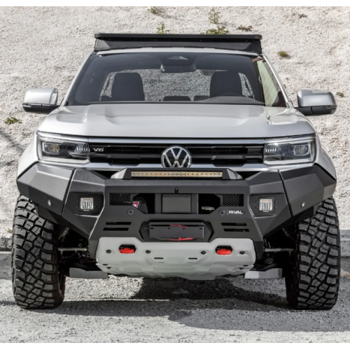 Amarok 2023 NF – Rival : Aluminium Front Bar  Present, includes RIVAL FOG Lights – Set of 2